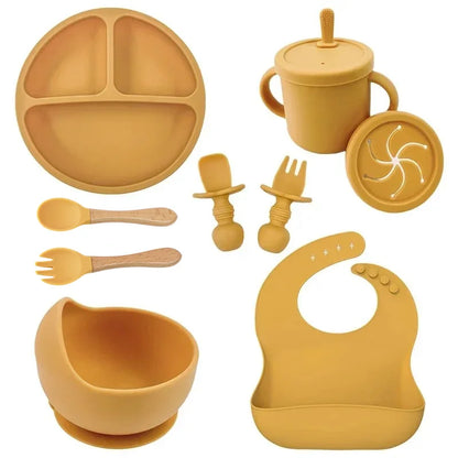 Silicone Baby Feeding Set - BPA Free Non-Toxic - 09pcs