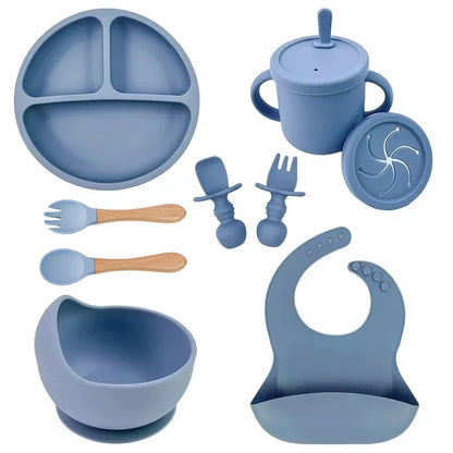 Silicone Baby Feeding Set - BPA Free Non-Toxic - 09pcs